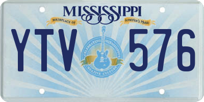 MS license plate YTV576