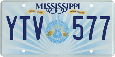 MS license plate YTV577