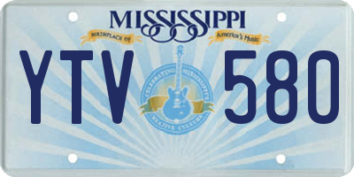 MS license plate YTV580