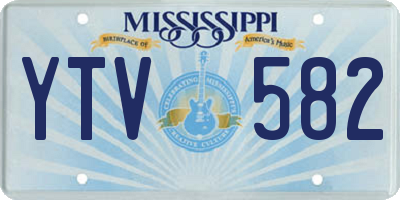 MS license plate YTV582