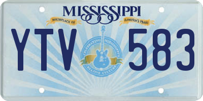 MS license plate YTV583