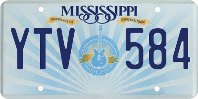 MS license plate YTV584