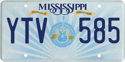 MS license plate YTV585