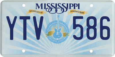 MS license plate YTV586