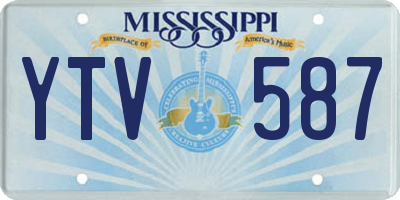 MS license plate YTV587