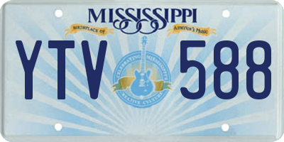 MS license plate YTV588