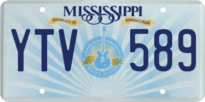 MS license plate YTV589
