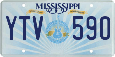 MS license plate YTV590