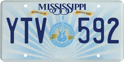 MS license plate YTV592