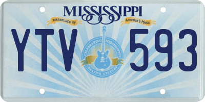 MS license plate YTV593