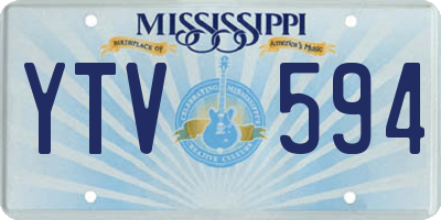 MS license plate YTV594