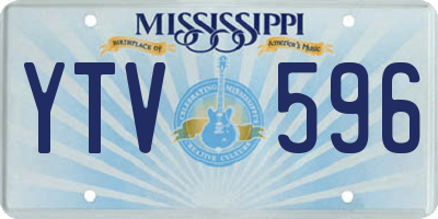 MS license plate YTV596