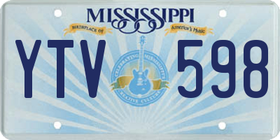 MS license plate YTV598
