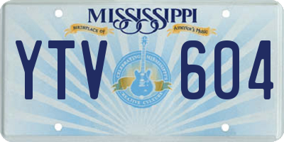 MS license plate YTV604