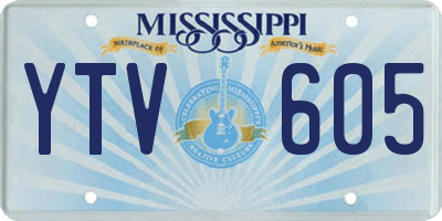 MS license plate YTV605
