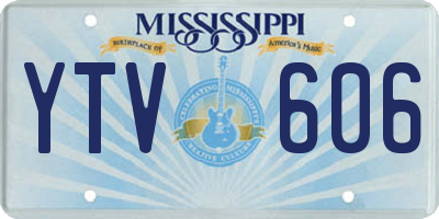 MS license plate YTV606