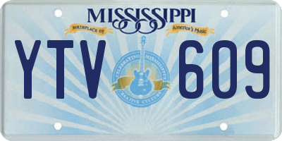 MS license plate YTV609