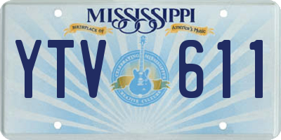 MS license plate YTV611