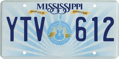 MS license plate YTV612