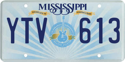 MS license plate YTV613