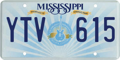 MS license plate YTV615