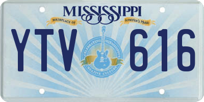 MS license plate YTV616