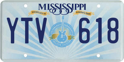 MS license plate YTV618