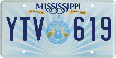 MS license plate YTV619