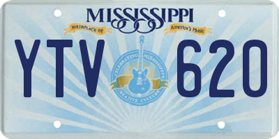 MS license plate YTV620