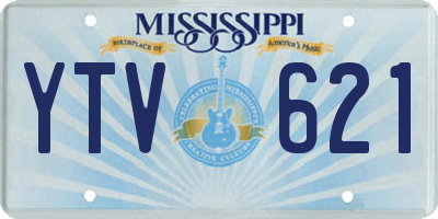 MS license plate YTV621