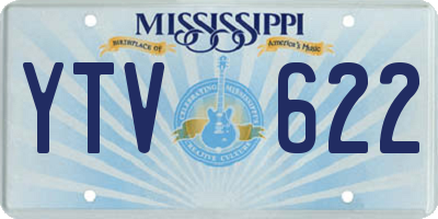 MS license plate YTV622
