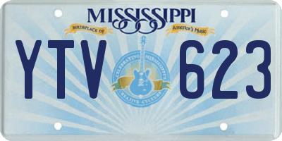 MS license plate YTV623