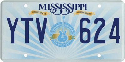 MS license plate YTV624