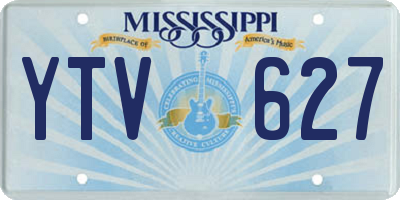 MS license plate YTV627