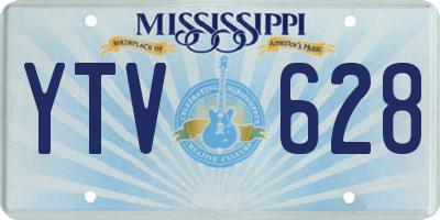 MS license plate YTV628