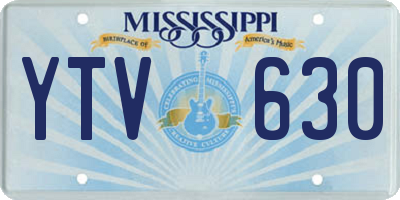 MS license plate YTV630