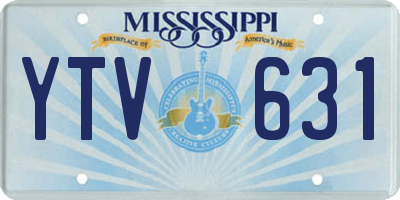 MS license plate YTV631