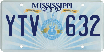 MS license plate YTV632