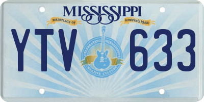 MS license plate YTV633