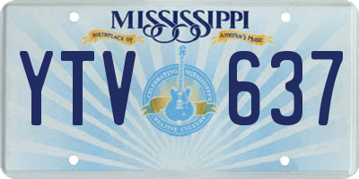 MS license plate YTV637