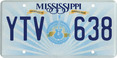 MS license plate YTV638