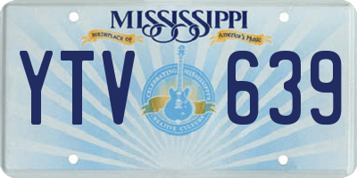 MS license plate YTV639