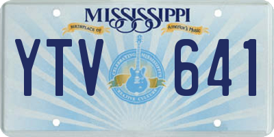 MS license plate YTV641
