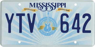MS license plate YTV642