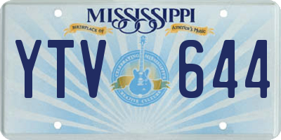 MS license plate YTV644