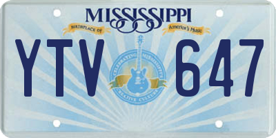 MS license plate YTV647