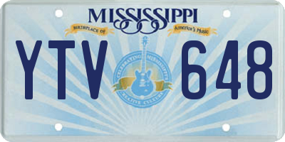 MS license plate YTV648