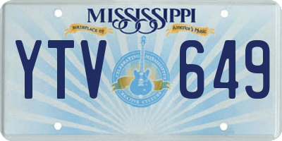 MS license plate YTV649