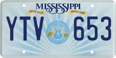 MS license plate YTV653
