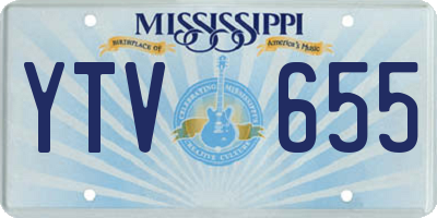 MS license plate YTV655